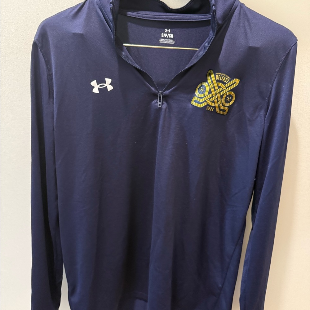 Notre Dame Under Armour Navy Belfast Hockey Pullover
